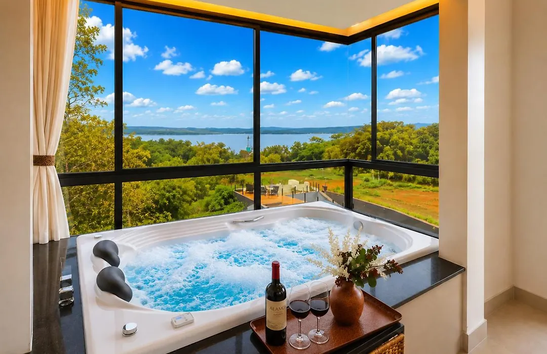 Pousada com piscina, jacuzzi e com vista em Capitólio - Casa Decore-1